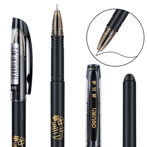 Deli Gel Pen 0.5mm Black Exam Office School Writing Pens 12pcs - Product Image 3