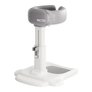 Iuu Baby <b>Bath</b> Stand Gray Plastic Adjustable Height Infant Bathing <b>Support</b> Rack For Toddlers - Product Image 1