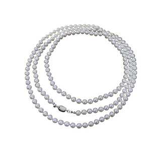 Nuova <span class=keywords><strong>Collana</strong></span> <span class=keywords><strong>Lunga</strong></span> da Donna con <span class=keywords><strong>Perle</strong></span> Simulate da 6mm, Catena per Maglione, Stile Retrò a Strati, Lusso Leggero e <span class=keywords><strong>di</strong></span> Alta Moda - Product Image 5