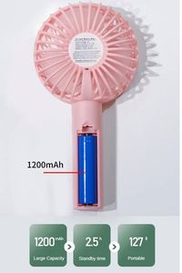 2026 New Arrivals <b>Usb</b> Rechargeable <b>Mini</b> Battery Detachable Portable With Phone Holder Handheld or Table <b>Fan</b> - Product Image 2