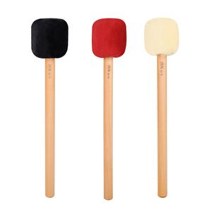 Venta al por mayor accesorios para instrumentos de percusión mango de haya 7cm cabeza de felpa <span class=keywords><strong>bombo</strong></span> palo de marcha - Product Image 6