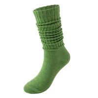 Chaussettes longues moelleuses confortables d'hiver avec logo personnalisé Bas Scrunch colorés Chaussettes épaisses et souples Vente en gros