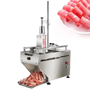 Top-selling Stainless Steel Full Automatic Roll Beef Bacon Slicer Cutting Frozen Meat Slicing Machine easy to operate