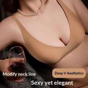 <span class=keywords><strong>Ropa</strong></span> <span class=keywords><strong>Interior</strong></span> de Tallas Grandes Directo de Fábrica para Chicas Curvy, Tallas Grandes de EE. UU. S-3XL, Invisible, Color Polvo, Push-up, Jelly, Lencería Femenina - Product Image 2