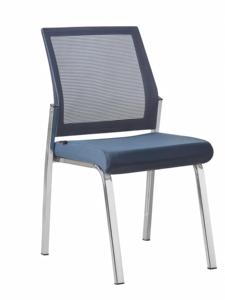 Giá tốt nhất chất lượng cao vải và Chrome khung kim loại xếp chồng ghế mà không cần cánh tay ghế hội nghị - Product Image 2