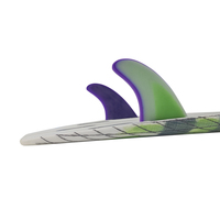Ailerons de planche de surf au design cool en fibre de verre, aileron arrière de planche de surf, ensemble double MR pour le surf