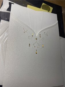 Vendita calda <span class=keywords><strong>abito</strong></span> da sposa a forma di invito a nozze carta di invito per la vendita - Product Image 4