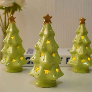 Design New Arrival Green Ceramic <b>Lights</b> Tabletop Decoration Christmas <b>Tree</b> Factory - Product Image 5