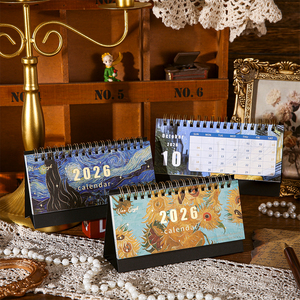 1 cái 2026 bàn lịch cổ điển sơn bàn lịch đầy màu sắc bên trong trang với ghi chú ghi nhớ bàn lật lịch hàng tháng - Product Image 2