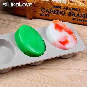 MUYULINS Factory 4-Cavity Oval Maker LFGB Platinum Non-Stick BPA-Free <b>Silicone</b> Soap Mold - Product Image 5