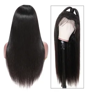 Cuticle Aligned Remy virgin Human Hair 13x4 Lace Frontal Wigs Pre Plucked Hairline Brazilian Straight Lace Frontal Wig