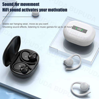 Earphone kait telinga IPX5 tahan air pada telinga Headset gigi biru ketepatan suara Stereo earbud headphone elektronik