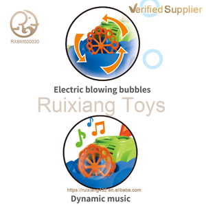 Venta al por mayor de plástico de empuje de juguete con pilas de jabón cortacésped máquina de burbujas para niños - Product Image 3