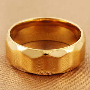 Men's Gold Geometric <b>Ring</b> Stainless Steel Polygonal Design Everyday Wear - Product Image 1