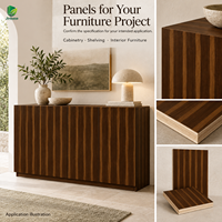 Contreplaqué plaqué noyer brun Jinbase W-XM-413, qualité E0, 1220x2440mm, feuilles de placage chêne, placage noyer