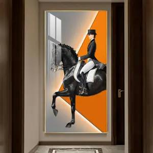 Home Decor Canvas Groot Formaat Kunst Posters Paard Foto Prints Dier Porselein Acryl Schilderij Glas Paard Muur Kunst