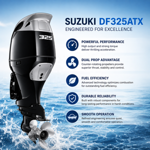Motor Fuera de Borda Suzuki de Alta Potencia, 325hp DF325ATX, 4 Tiempos, V6, 12V, 54A, para Barcos de Pesca y Embarcaciones de Patrulla - Product Image 3