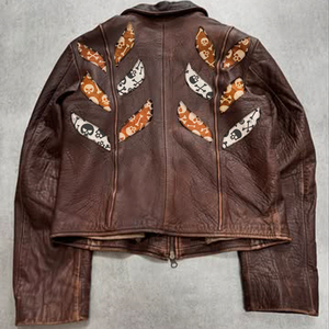 La exclusiva chaqueta de cuero Skull Cross Bone de Design-un estilo único diseñado para Intrepid Explorers-un vendedor popular de EE. UU. - Product Image 2