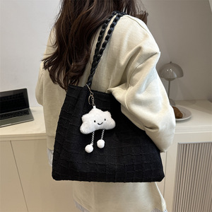 <span class=keywords><strong>Sac</strong></span> à bandoulière pour femme <span class=keywords><strong>de</strong></span> grande capacité, <span class=keywords><strong>sac</strong></span> fourre-tout décontracté pour étudiants, pour les trajets quotidiens, pour les cours - Product Image 4
