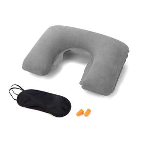1 Juego de Almohada de Viaje 3 en 1 en Forma de U, Almohada Inflable para el Cuello, Antifaz con Tapones para los Oídos - Product Image 6