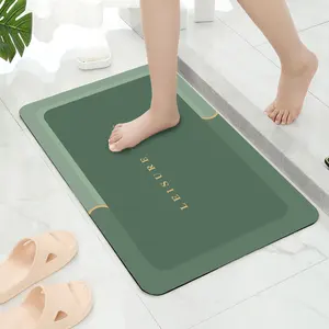 Hot Selling Thin Badematte Earth Bath Mat Absorbing Soft Diatomite Bathroom Rugs