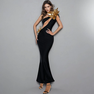 black and gold club dress Chandalier 70033 Short Homecoming Dress Black/Gold / 2 main image 1