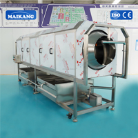 Automatische trommeltype fruitpolijst- en wasmachine met roterende borstel voor het wassen en verwerken van jujubes, kiwi's, pinda's en dadels.