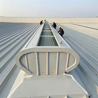 Ventilateur de toit industriel pour atelier à structure métallique, ventilation naturelle, éclairage du jour et évacuation des fumées