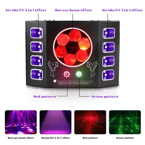 100W UV Bee Eye DJ ไฟเวทีพร้อมรีโมทคอนโทรล DMX512เปิดใช้งานไฟคลั่งสำหรับดิสโก้ปาร์ตี้ - Product Image 2