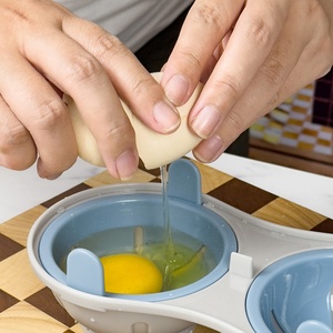 หม้อต้มไข่แบบสองช่องเคลือบกันติด รุ่นใหม่ พร้อมฝาปิด ใช้กับไมโครเวฟได้ - Product Image 3