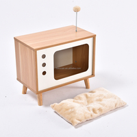 Vente flash : 100 000 pièces par an, produits de meubles pour animaux de compagnie, petit cabinet luxueux en panneaux de particules de Virginie, maison pour chat avec coussin pour animaux de compagnie