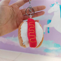 En gros, Porte-clés et Pendentif de Sac Créatif en Peluche (Burger et Frites), Jouet en Forme de Poupée, Rempli de Coton PP, Cadeau pour Fête de Garçons
