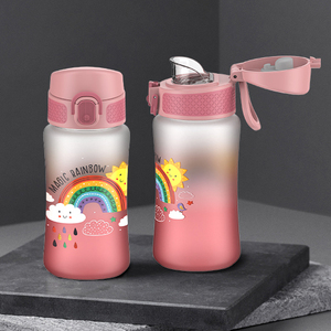 Botella de Agua Escolar de Plástico de Dibujos Animados para Niños, Portátil, Antiderrames, Antigolpes, Libre de BPA, de 350 ml, para Viajes al Aire Libre - Product Image 3