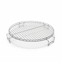Grille de cuisson en acier inoxydable pour barbecue, ronde ou rectangulaire, pour foyer extérieur, camping et barbecue
