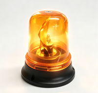 Magnetische LED-Rundumleuchte mit Rotationsfunktion 12V Stroboskop-Blitzlicht für LKW, Baufahrzeuge und Baumaschinen