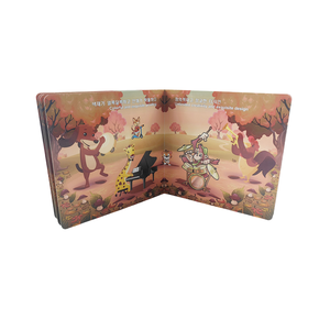 Cubierta dura de libro de tablero para niños personalizado <span class=keywords><strong>con</strong></span> historia musical de animales y dibujos a color Encuadernación perfecta en papel recubierto - Product Image 2