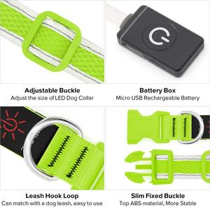 <span class=keywords><strong>Collar</strong></span> LED para Perro OKKPETS, <span class=keywords><strong>Collar</strong></span> Luminoso Recargable por USB, <span class=keywords><strong>Collar</strong></span> de Seguridad Ajustable, Cómodo y de Malla Suave - Product Image 5