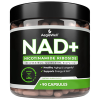 Complément AegleWell NAD+ - avec NR, Resvératrol et Quercétine - Soutien Quotidien pour une Peau Jeune et l'Énergie - 90 Capsules