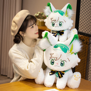 Peluche de Anime de 30-50CM, peluche suave, <span class=keywords><strong>Genshin</strong></span> Venti, oreja de gato, muñeco de peluche, regalo de Anime - Product Image 6