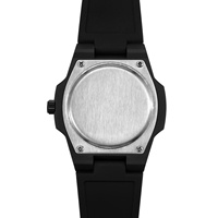 Montre Personnalisée Homme, Cadran Arabe, Carrée, Lumineuse, Silicone, Quartz, Étanche, en Polycarbonate
