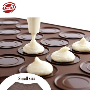 Bakest Màu Nâu Lớn/Nhỏ Vòng Silicone Macaroon Baking Mat Macaroon Kit Baking Tấm Silicone - Product Image 4