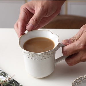 MSH จานรองแก้วกาแฟลายนูนสไตล์ยุโรป200มล. สำหรับคาเฟ่โลโก้ที่กำหนดเอง - Product Image 5