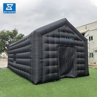 Tente gonflable personnalisée, grande tente de fête gonflable noire pour boîte de nuit, mariage, anniversaire, carnaval, piste de danse, fête dans la cour