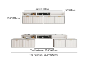 Nova Trắng rãnh thiết kế bảng góc TV Đứng Xoay trung tâm giải trí muebles TV đơn vị cho đồ nội thất phòng khách - Product Image 2