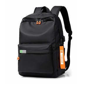 Custom Waterproof Polyester Casual Sports <b>Backpack</b> Zipper USB Port 36-<b>55L</b> Capacity-Men's Leather Film Laptop <b>Backpack</b> for Travel - Product Image 2