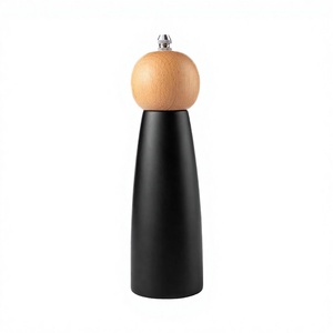 Wholesale salt holder Wood <b>Ground</b> Black <b>Pepper</b> Sea Salt Mixed Grinder Eco-Friendly Rotary Knob Manual Household Hand Bottle - Product Image 2