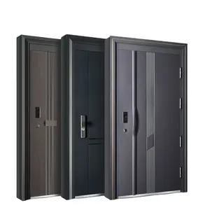 Puertas de acero de seguridad para el hogar, puerta pivotante de entrada principal para el exterior, antirrobo, imágenes de último diseño, Clase A