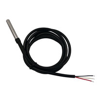 Sensor Suhu Digital DS18B20 Silinder Baja Tahan Karat Tahan Air Grosir Kustom 18b20