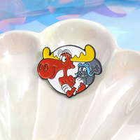 Broche animado de comedia, alfileres esmaltados, dibujos animados de Anime, rata, papel, broche de Metal, mochila decorativa, ropa, insignia de solapa, Pin de joyería