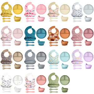 <span class=keywords><strong>Vivaio</strong></span> forniture personalizzate per bambini in Silicone bavaglino ciotola cucchiaio forchetta senza PVC gratis impermeabile all'ingrosso per bambini - Product Image 6